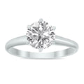 14K White Gold Diamond Solitaire Ring Q8110