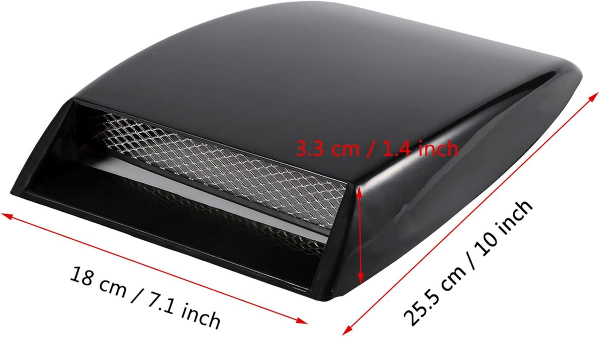 Black Hood Scoop Bonnet Sticker Cover Q345147