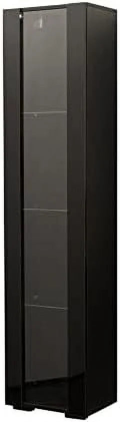 4-Tier Wooden Bookshelf Bookcase with Adjustable Shelves and LED Light U194