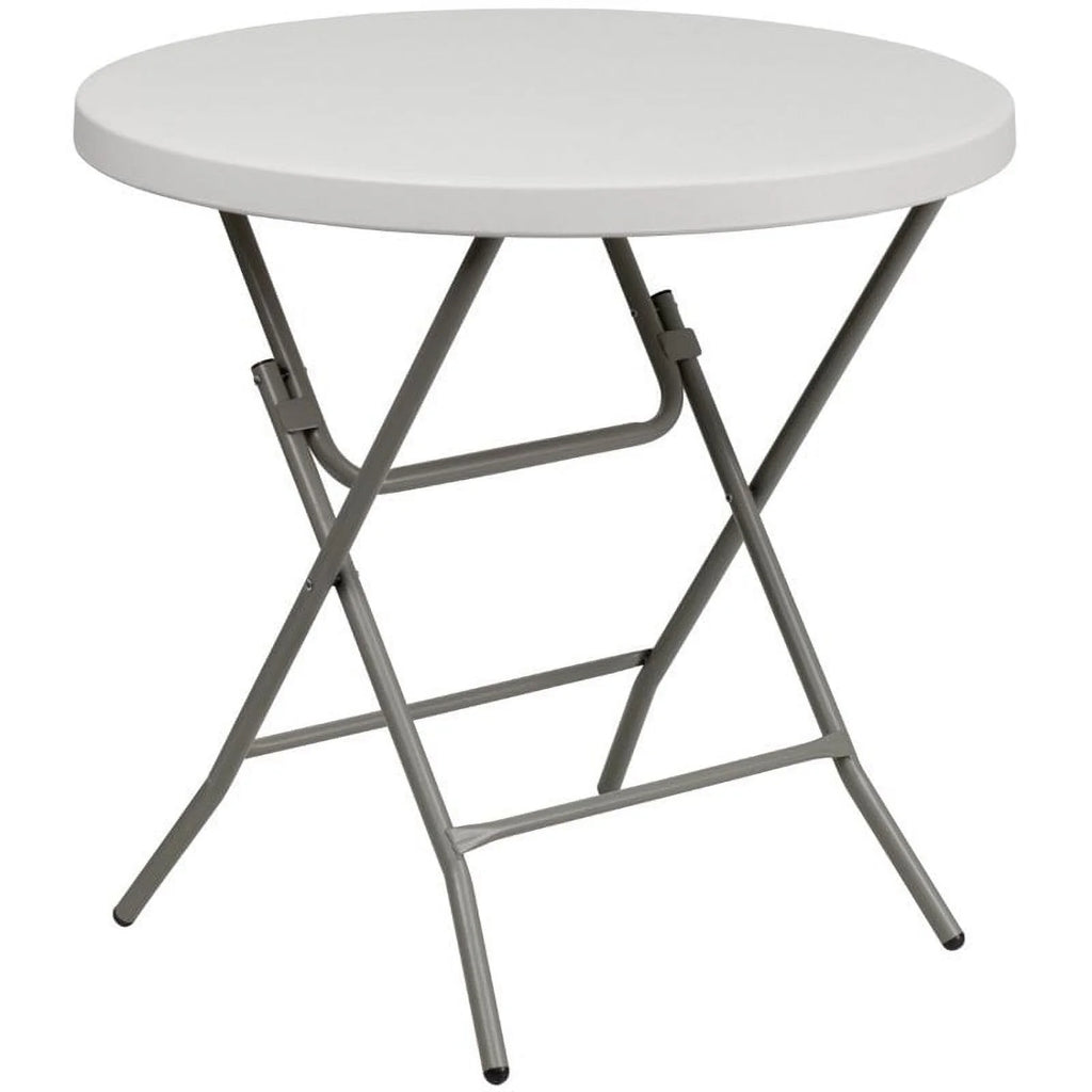 Round Granite White Plastic Folding Table M31072