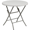 Round Granite White Plastic Folding Table M31072