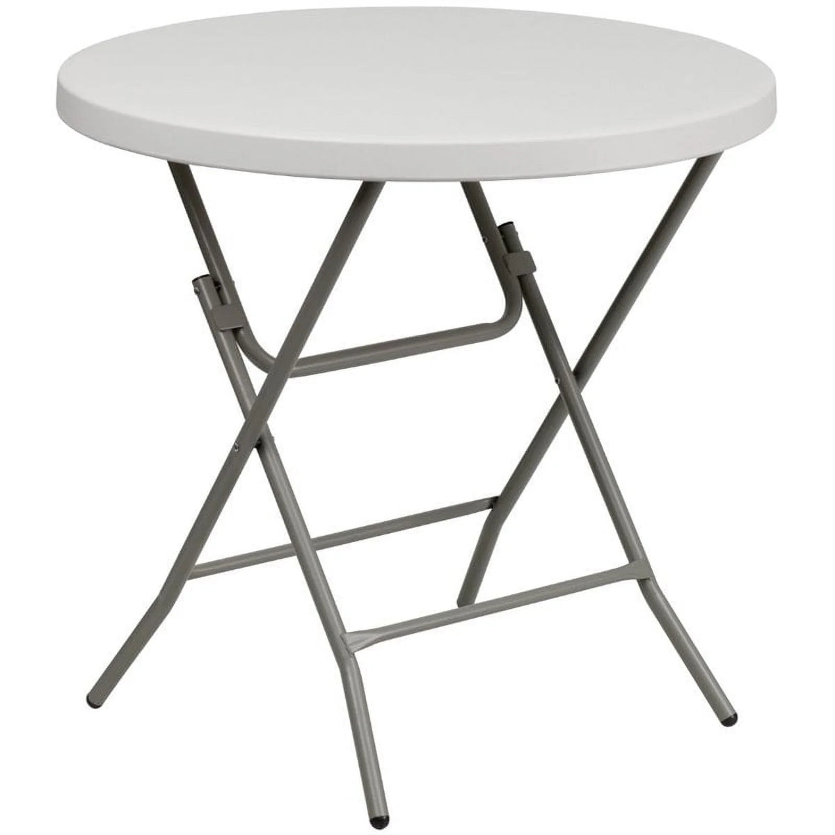 Round Granite White Plastic Folding Table M31072