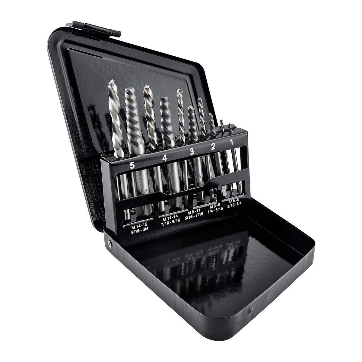 Screw Extractor and Left-Hand Drill Bit Combo Set, 10-Piece Y47390