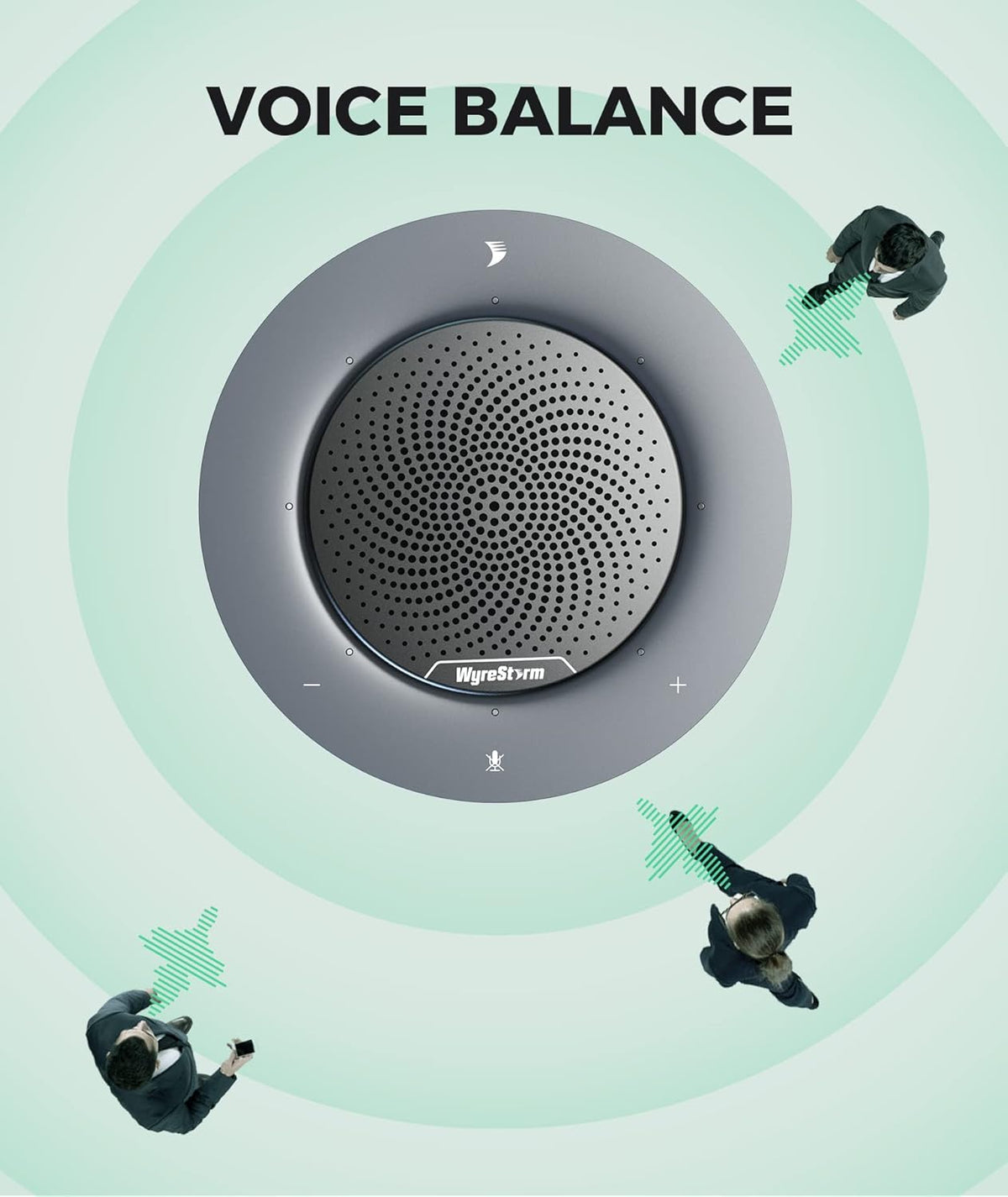 Conference Speaker with 4 Noise-canceling Mics, USB-C Docking Function A67774