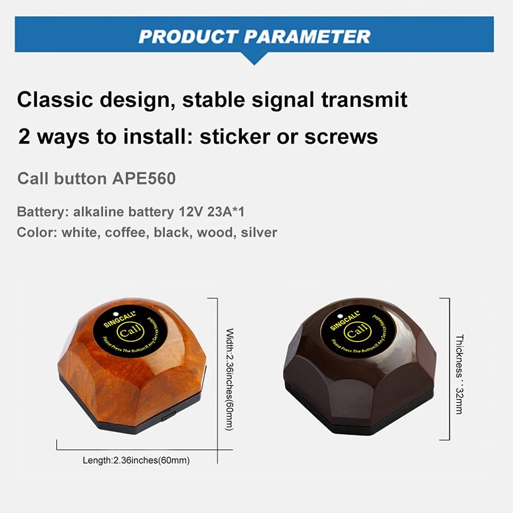 Wireless Calling System with 1 Display 10 Bells D4860