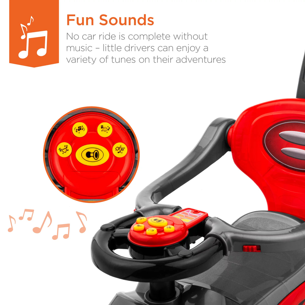3-in-1 Kids Push and Pedal Ride On Wagon Stroller V682
