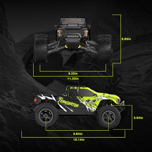 Black 1/10 Brushless RC Monster Truck, 50+ MPH, 4WD, Waterproof, Carbon Fiber V785493