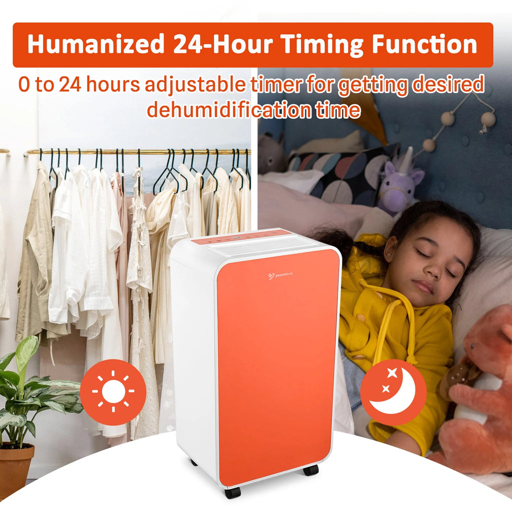 24 Pint Portable Dehumidifier with Drain Hose U424