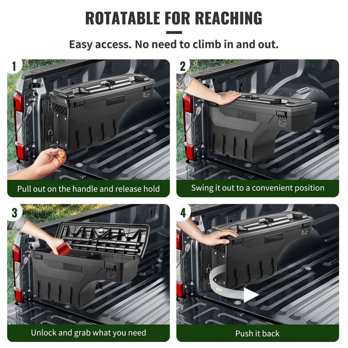 Truck Bed Storage Box Lockable Pivot Z10013