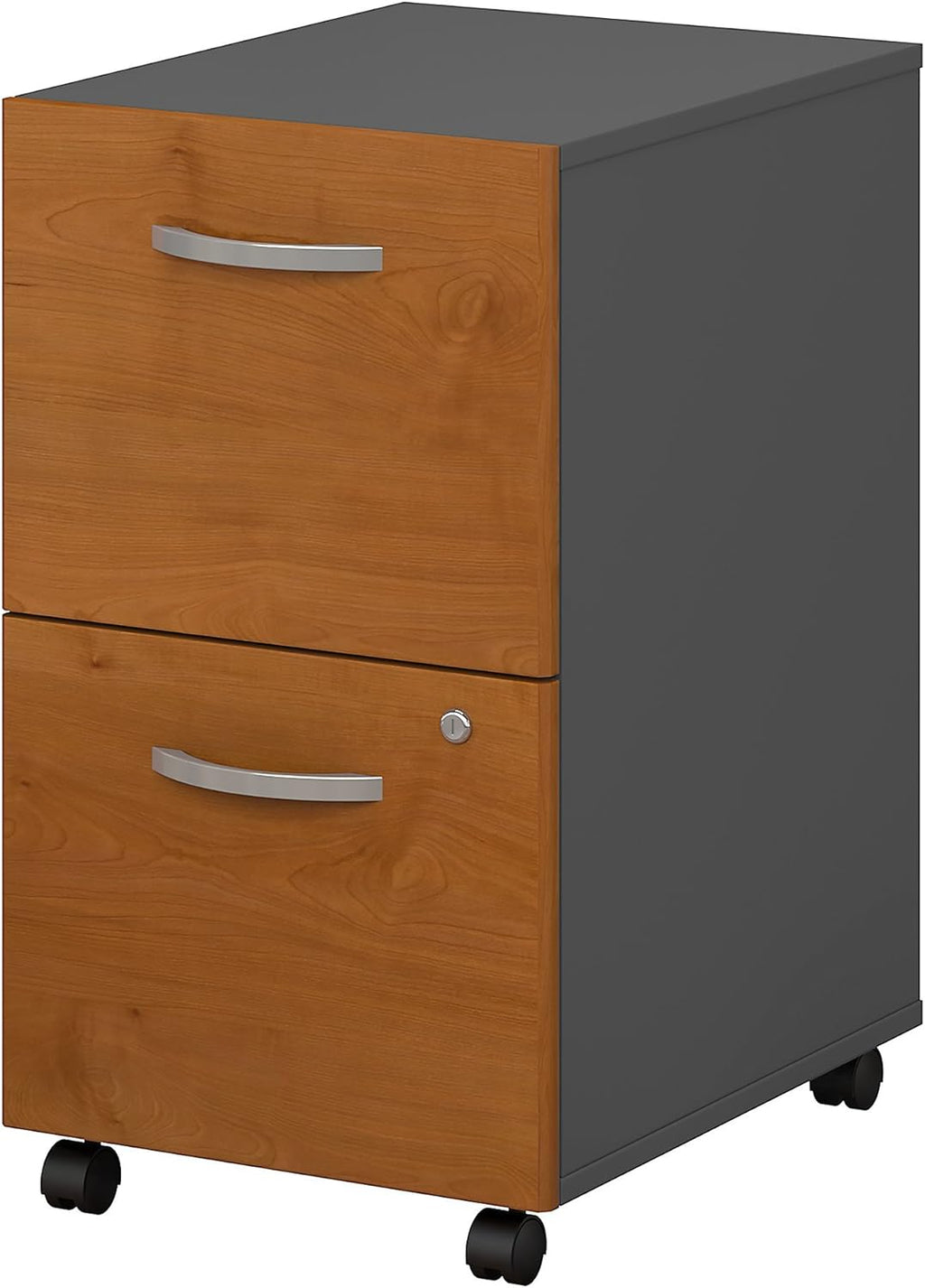 2 Drawer Mobile File Cabinet in Mahogany S4044