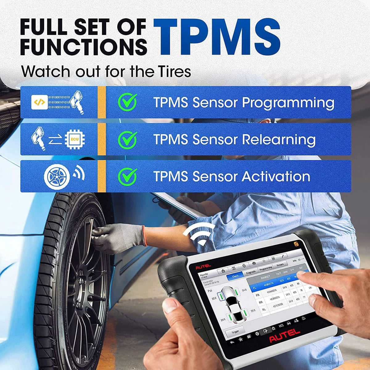 Autel MaxiPRO MP808TS Scanner with TPMS Service C396565