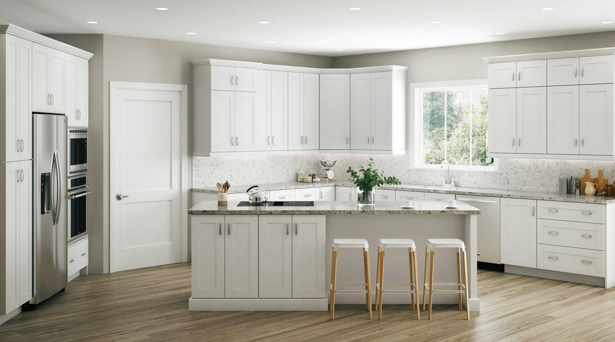 Vesper White Shaker Assembled Plywood Base Drawer Kitchen Cabinet B331467