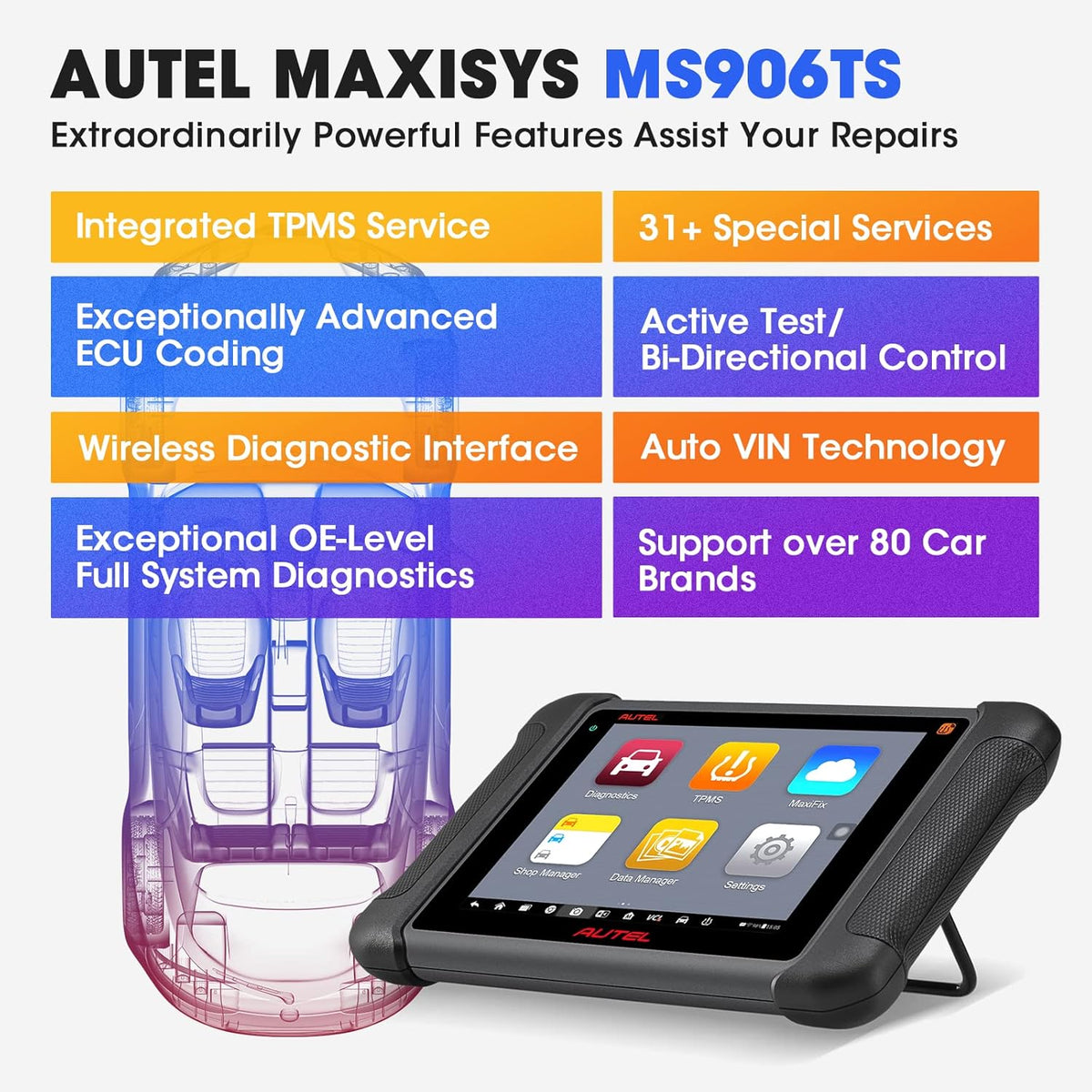 Autel MaxiPRO MP808TS Scanner with TPMS Service C396565
