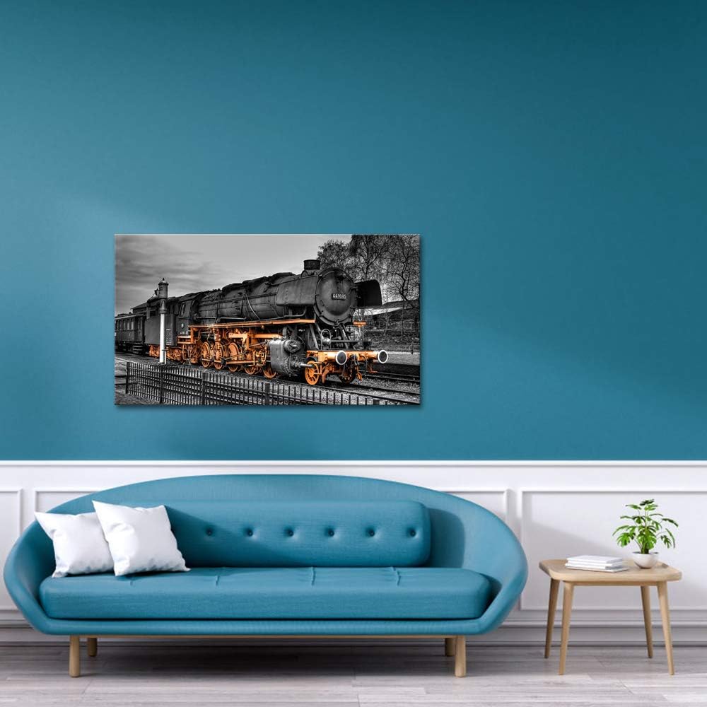 Vintage Steam Train Canvas Wall Art 20x36 R306189