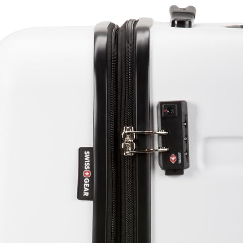 Hardside Expandable Luggage with Spinner Wheels, White, Carry-On 19-Inch F894769