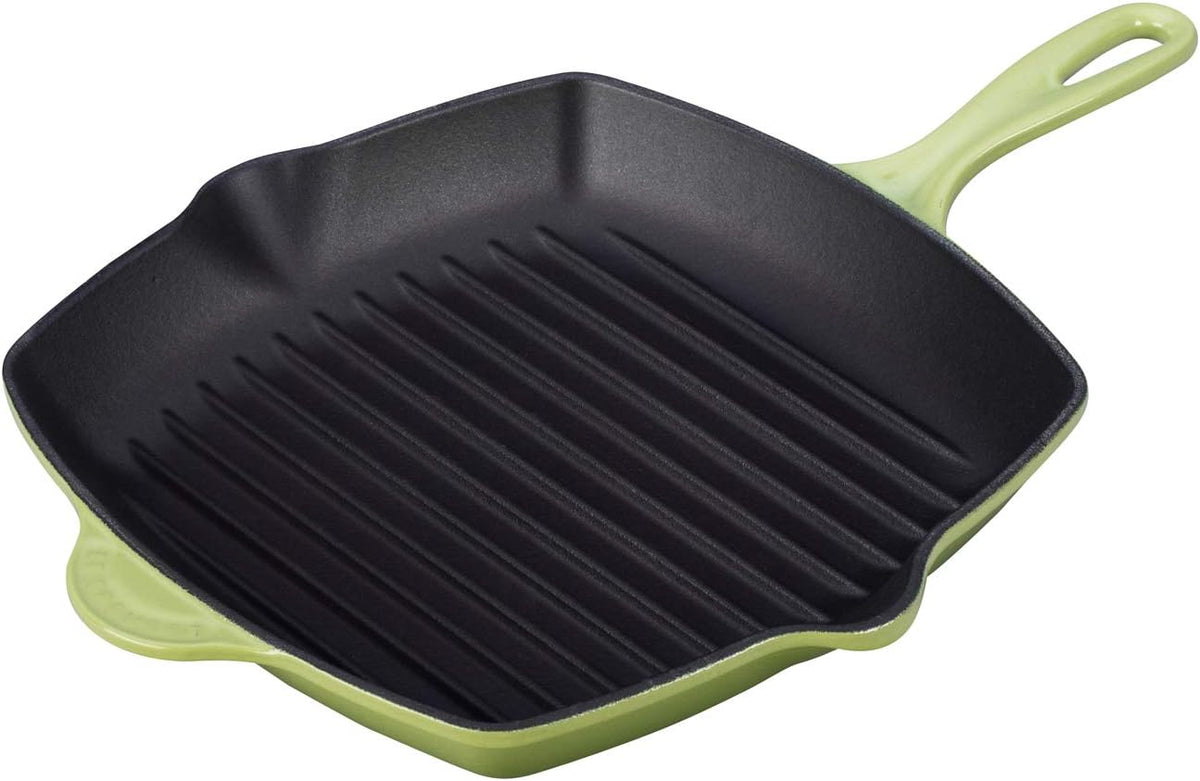 Enameled Cast-Iron 10-1/4-Inch Square Skillet Grill R863