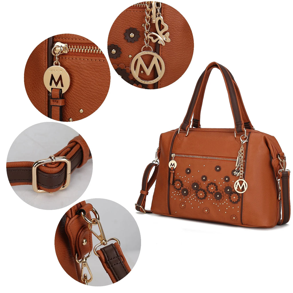 Vegan Leather Tote Handbag D611