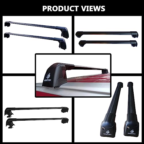 Black Lockable Roof Rack Crossbars H92423