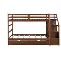Twin Over Twin Bunk Bed with Trundle and Storage Stairs D846129