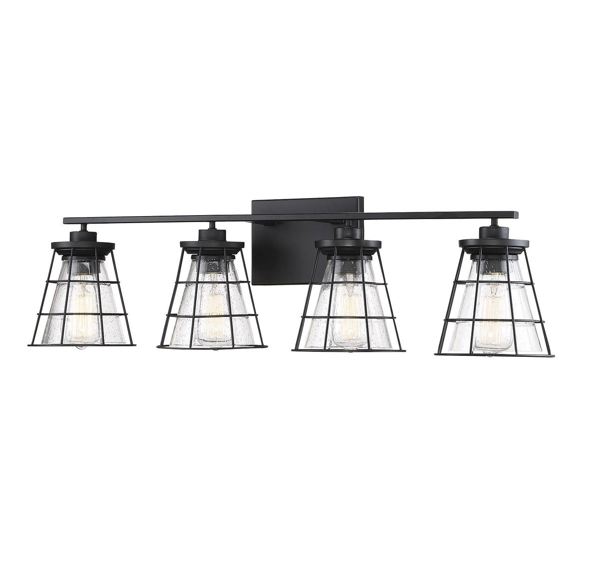 4 Light Black Bath Bar A813715