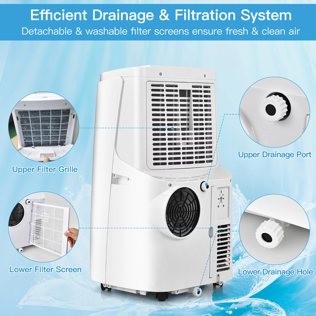 8150 BTU Portable Air Conditioner 3-in-1 Q50488