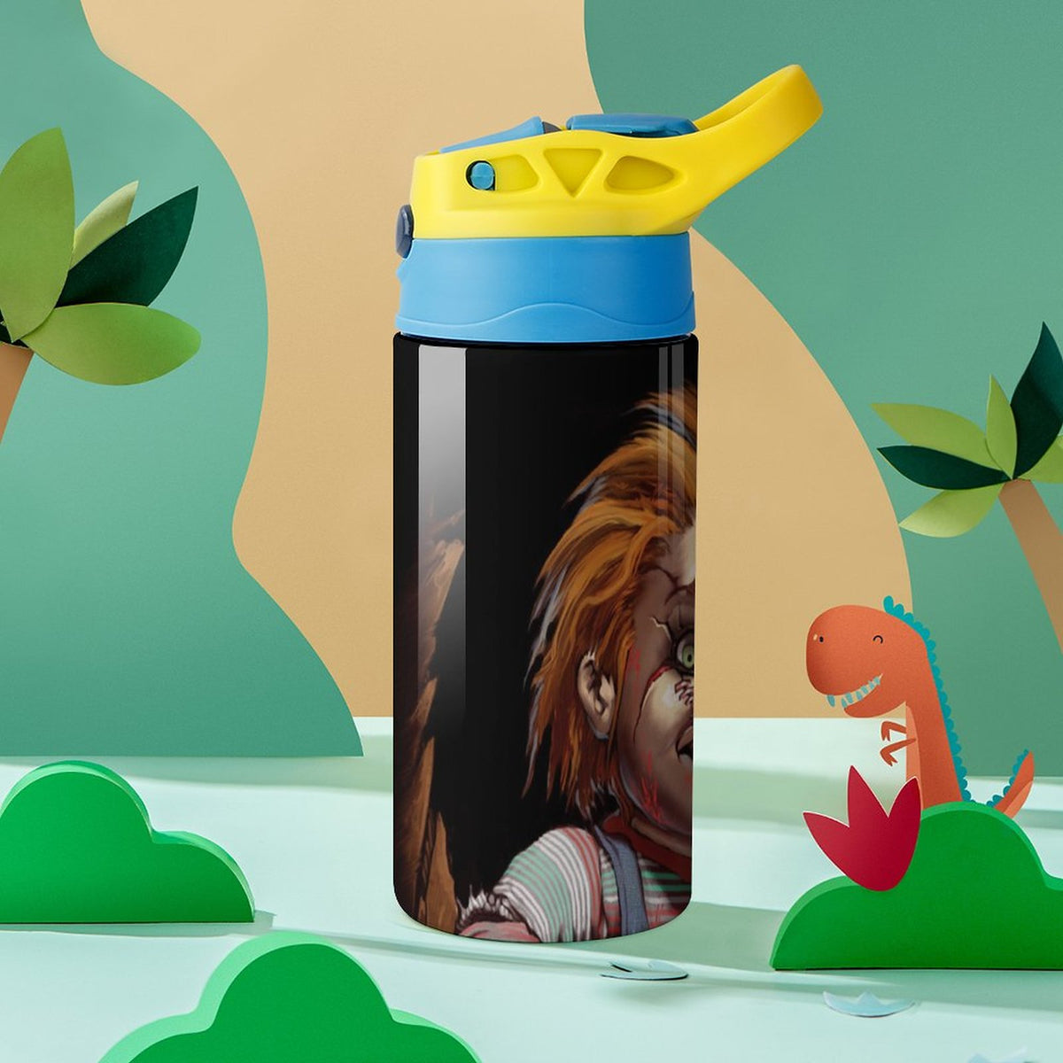 Insulated Stainless Steel Water Bottle with Straw U79438