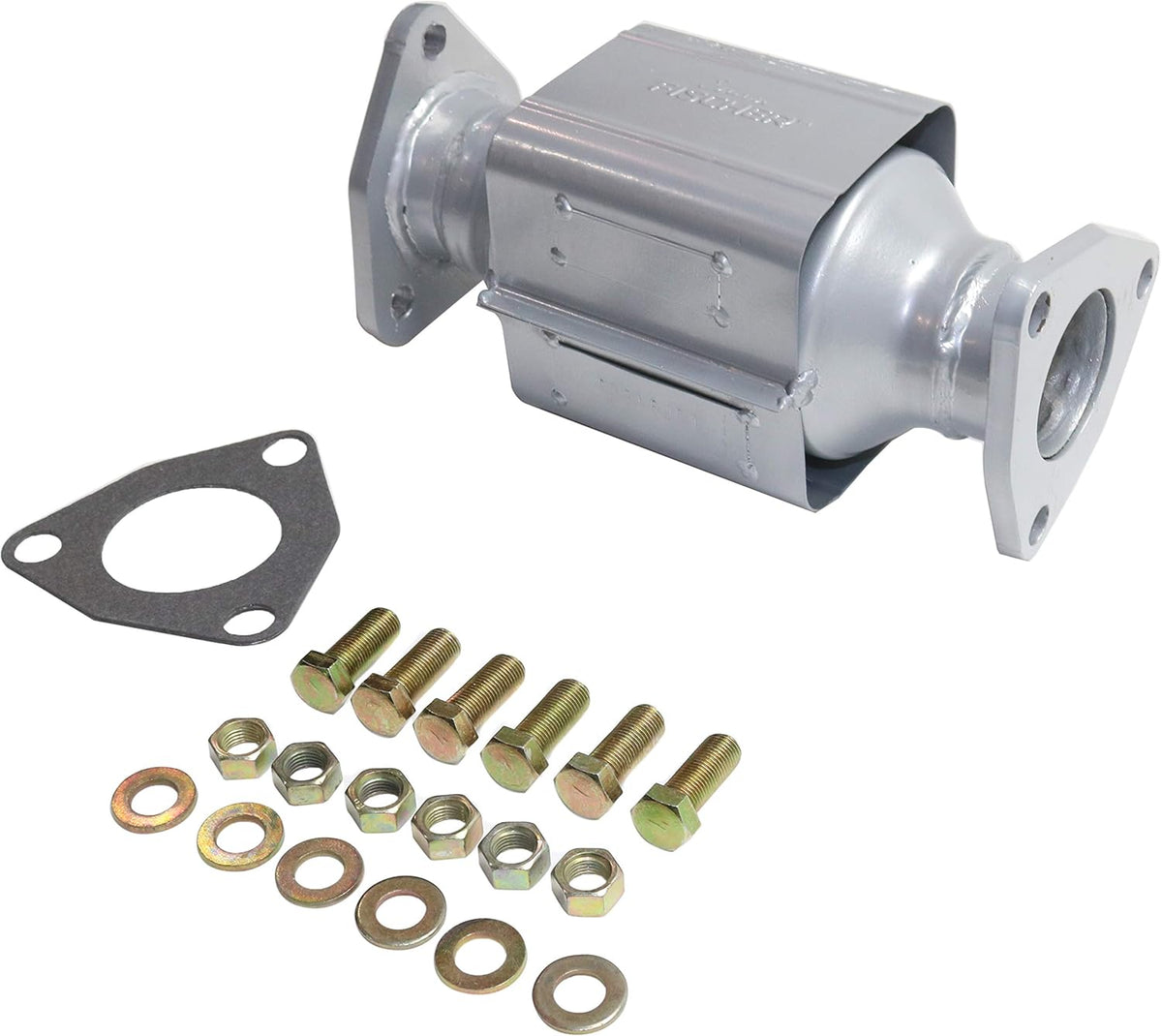 Rear Catalytic Converter with Flat Gaskets and Heat Shields N21684