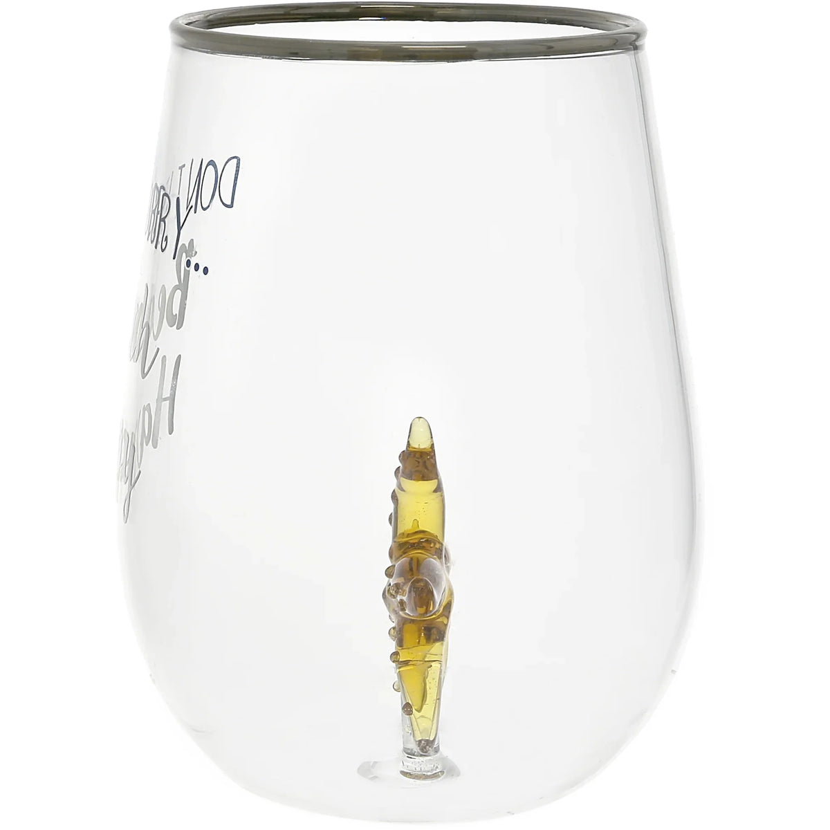 19 oz. Stemless Wine Glass with 3-D Figurine V574