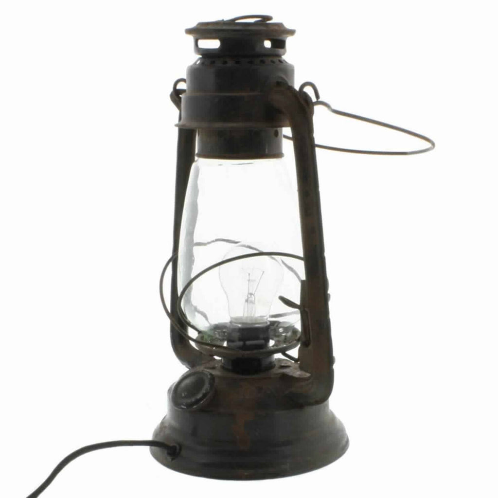 Rustic Black Electric Camp Lantern N78434
