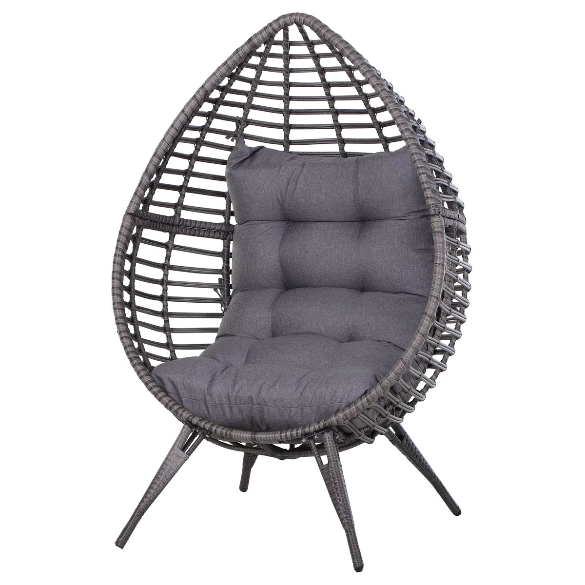 Indoor Outdoor Wicker Egg Chair with Cushion E768