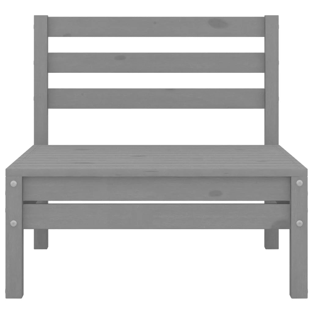 Gray Solid Wood Pine Patio Sofa Q981401