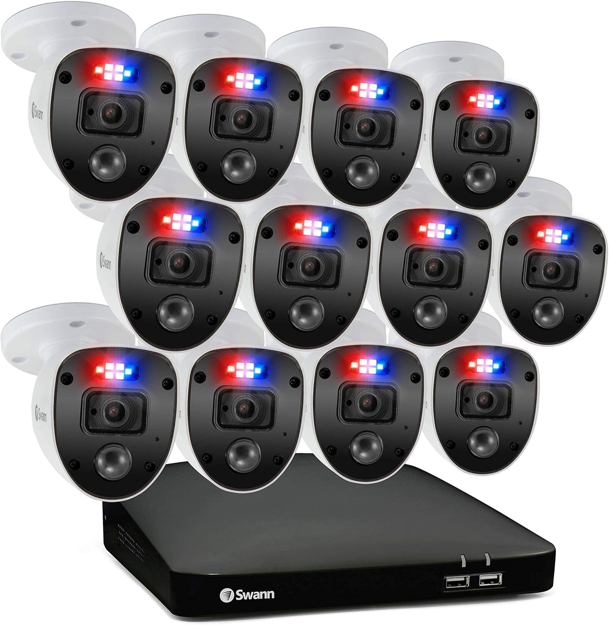 16 Channel 12 Cameras DVR CCTV Wired Surveillance System L210812