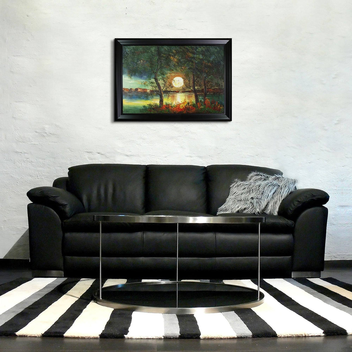 Black Satin Frame Canvas K3027