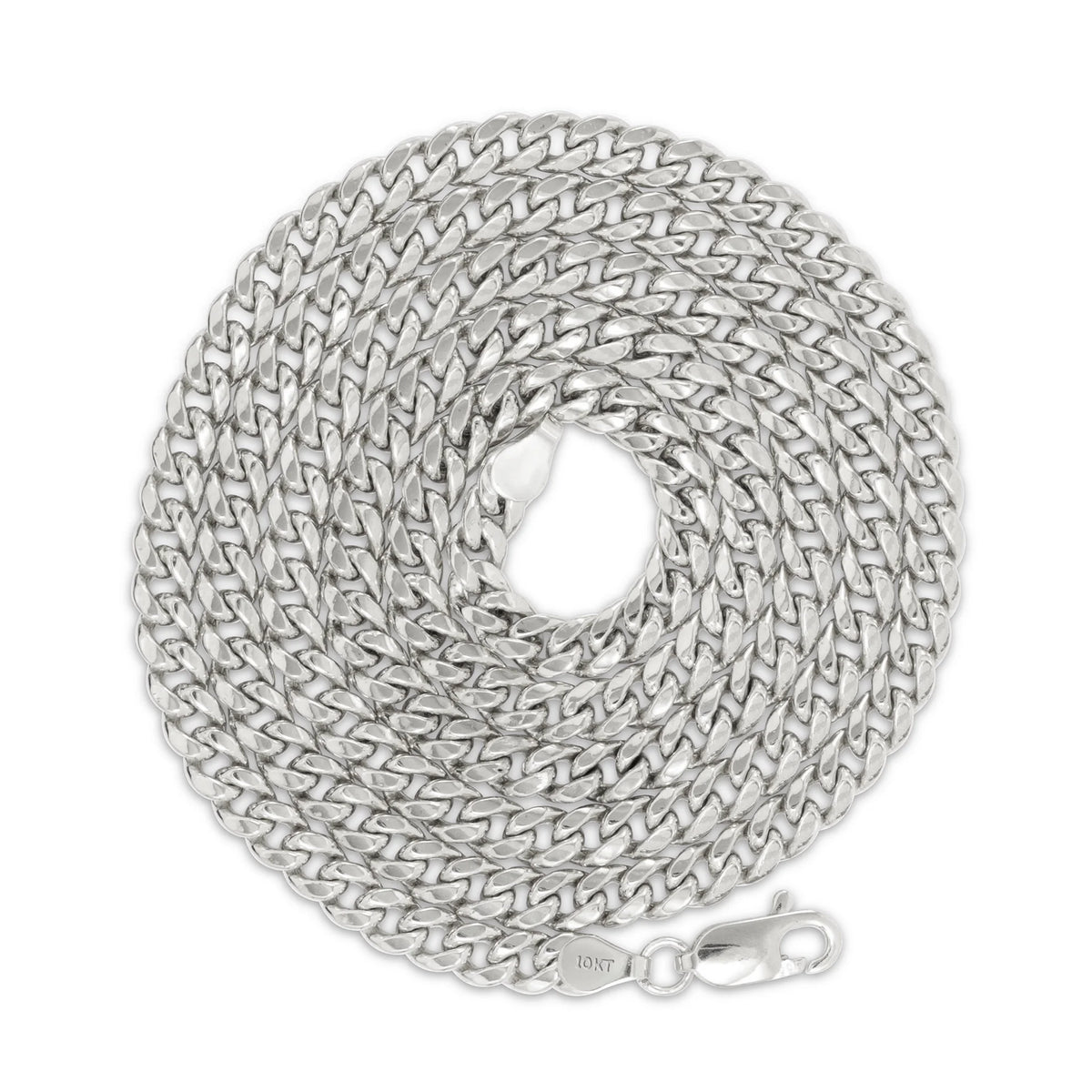 10k White Gold Miami Cuban Link Chain Necklace 16" - 30" C97389