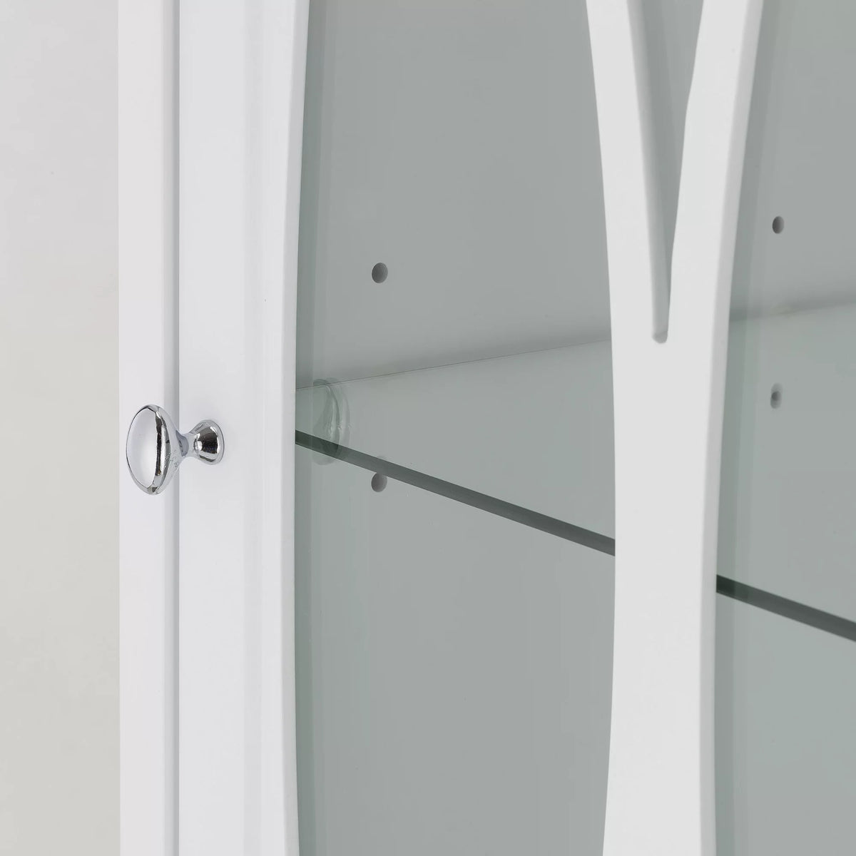 Wooden Bathroom Floor Cabinet 2 Drawer White D7712