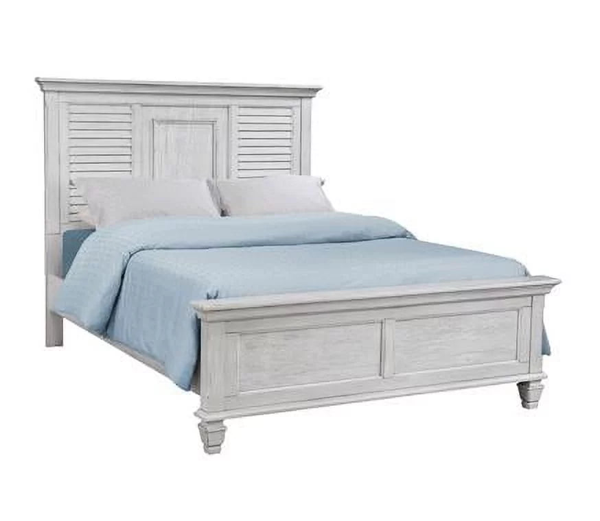 California King Panel Bed Antique White J28368