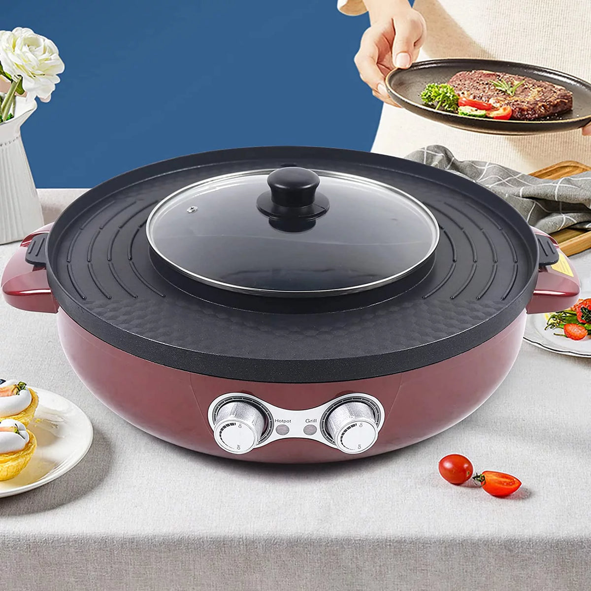 2 in 1 Electric Hot Pot Grill A233