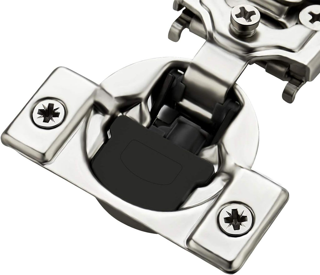 12 Pack 6 Pairs 1/2 inch Overlay Soft Close Hinges Satin Nickel Stainless Steel Concealed Hinge S77558