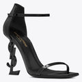 Black 110mm Leather Sandals E164765
