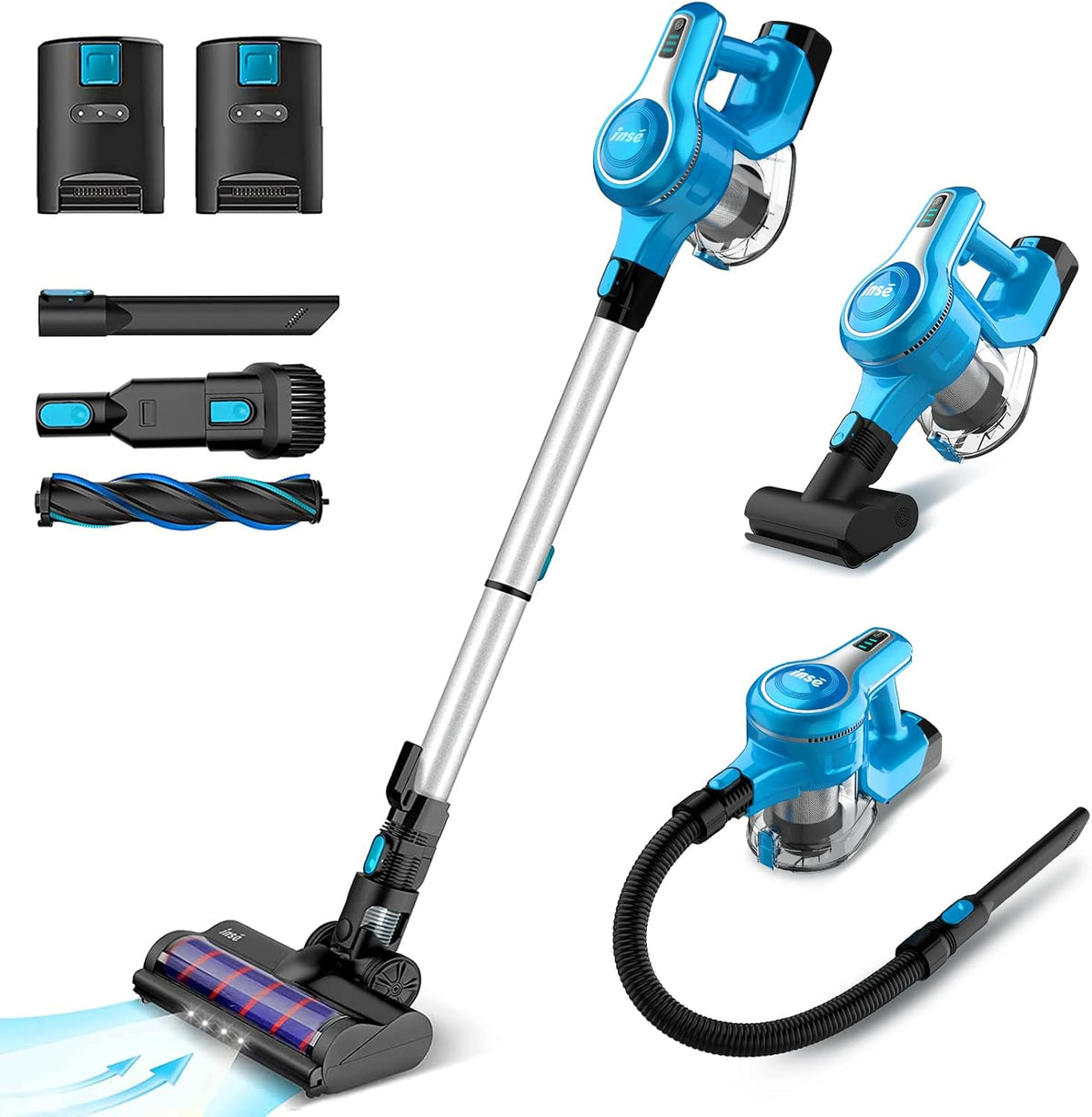 Cordless Stick Vacuum Cleaner with 2 Batteries Q240562