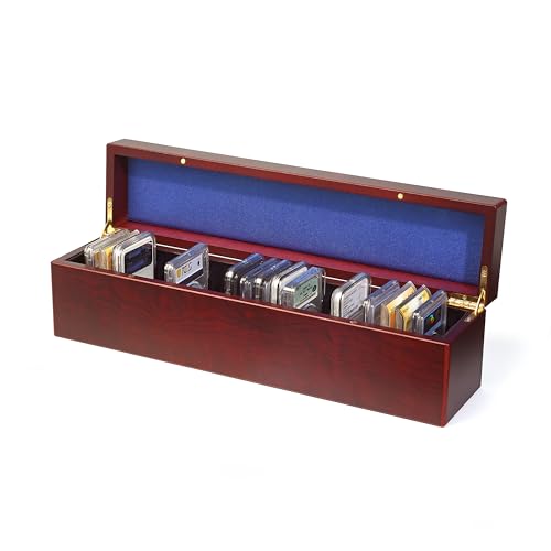 Mahogany Wood Grain Coin Box for 50 Slabs D588