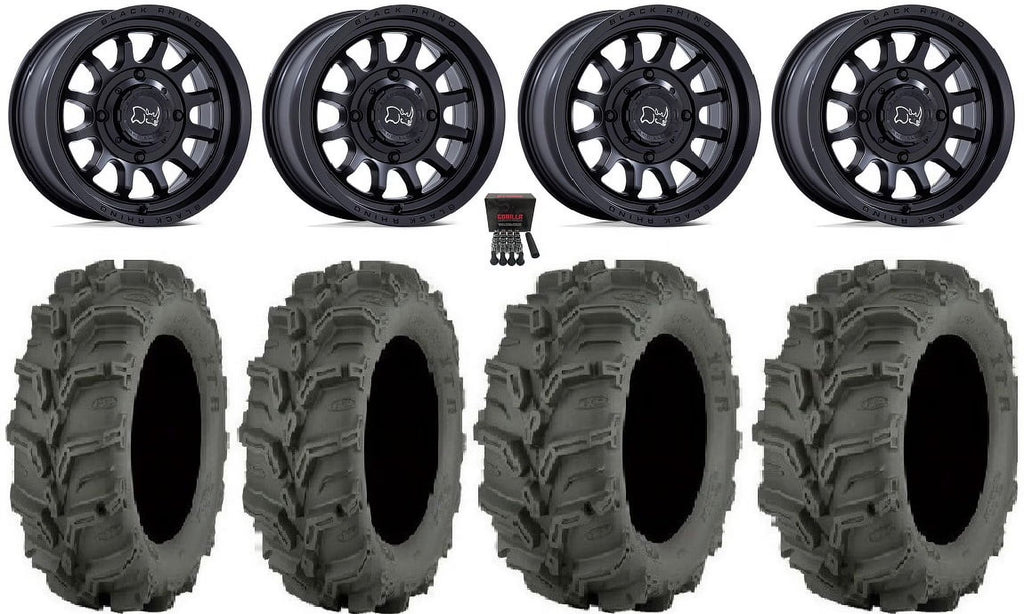Black Rhino Rapid 14" Wheels 27" Mud Lite XTR Tires A638