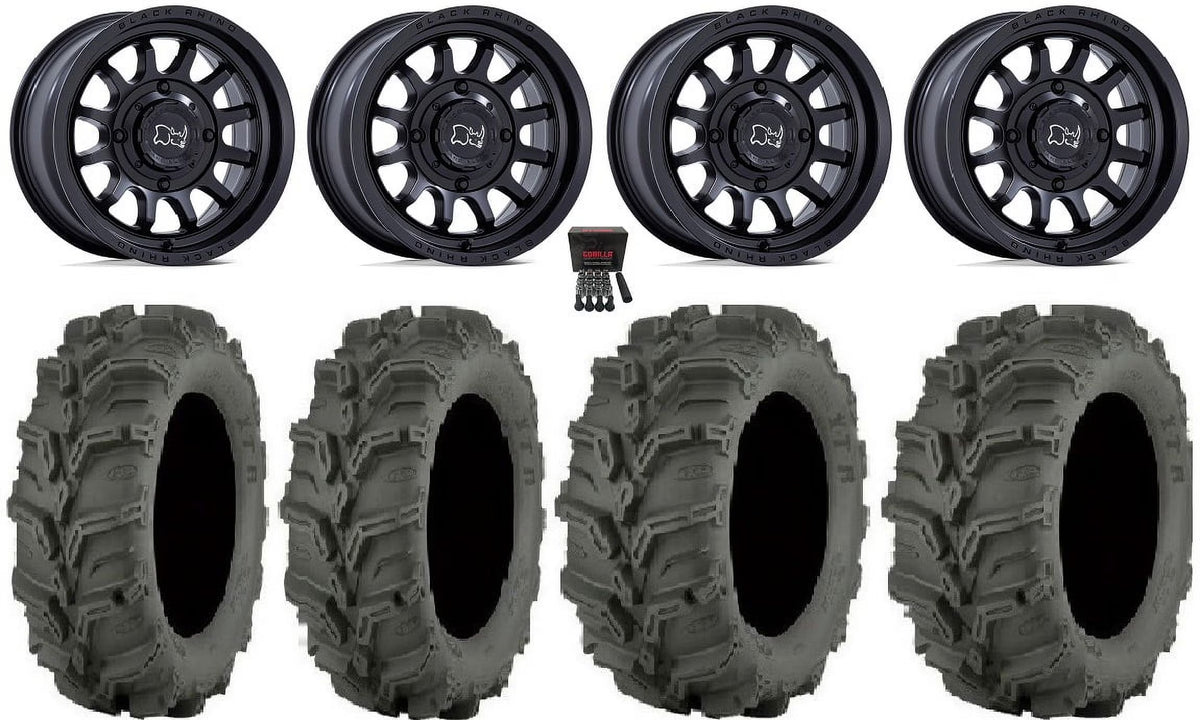 Black Rhino Rapid 14" Wheels 27" Mud Lite XTR Tires A638
