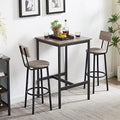 3 Pieces Wooden Pub Bistro Table and Chairs Set O335880