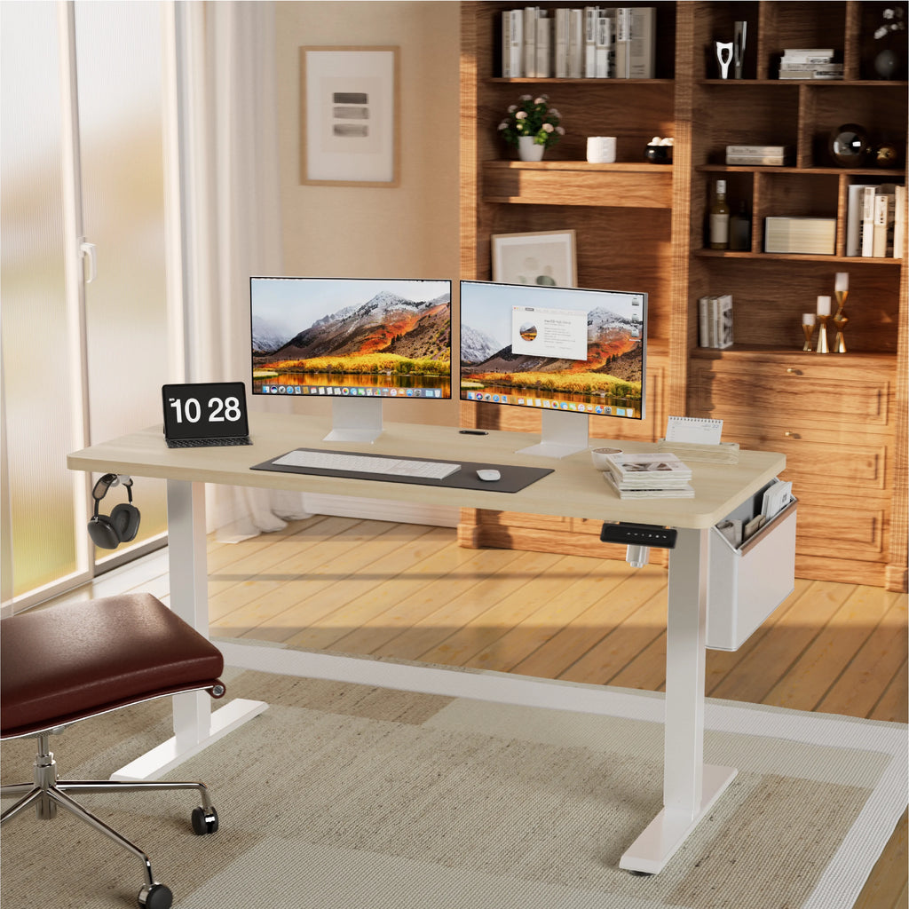 55" x 24" Height Adjustable Electric Standing Desk with Storage Pocket Z829851