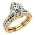14K Gold Diamond Wedding Ring Set 1.25 CT J784477