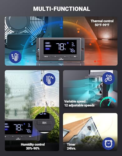 Wall Mounted Shutter Exhaust Fan with Variable Speed W45331