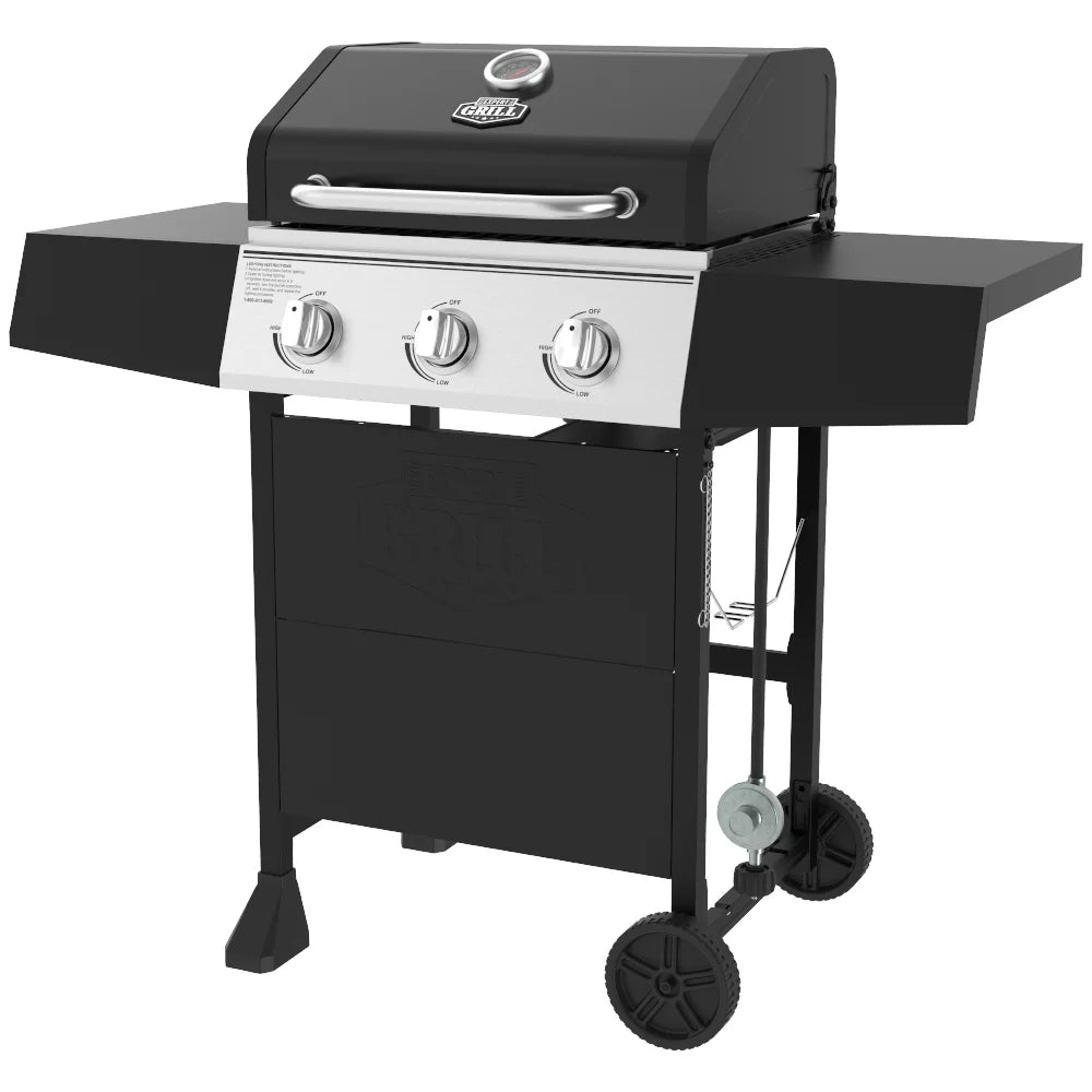 3 Burner Propane Gas Grill in Black F401