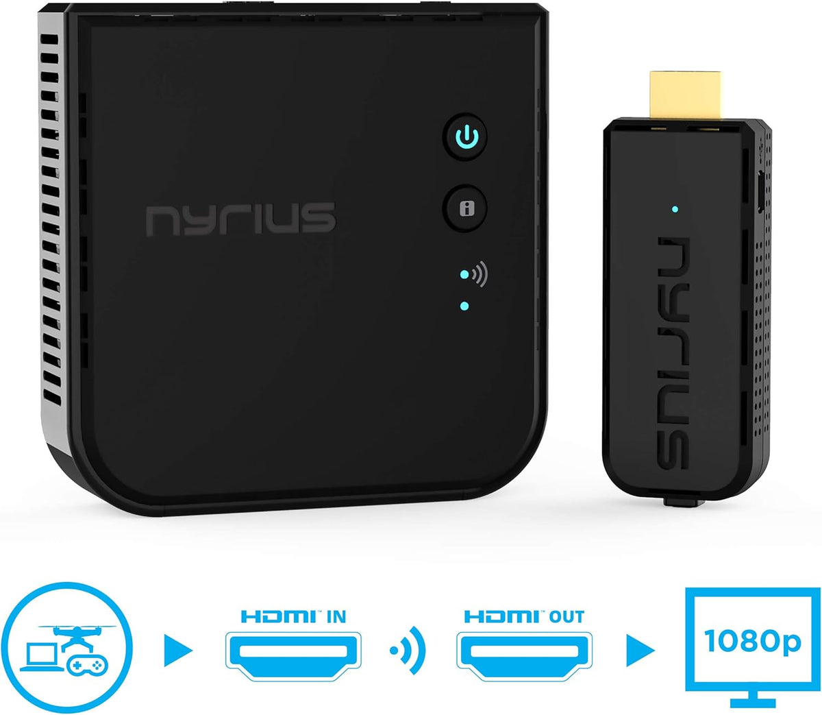 Wireless Video HDMI Transmitter & Receiver for Streaming HD 1080p 3D Video & Digital Audio U758431