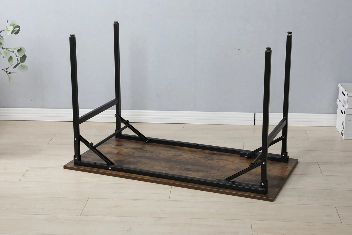 Folding Table Desk 31.5x15.7 Inches Black Z60374